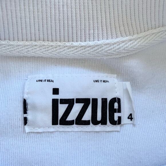 IZZUE White Crewneck Sweatshirt Size 4 - Picture 4 of 9
